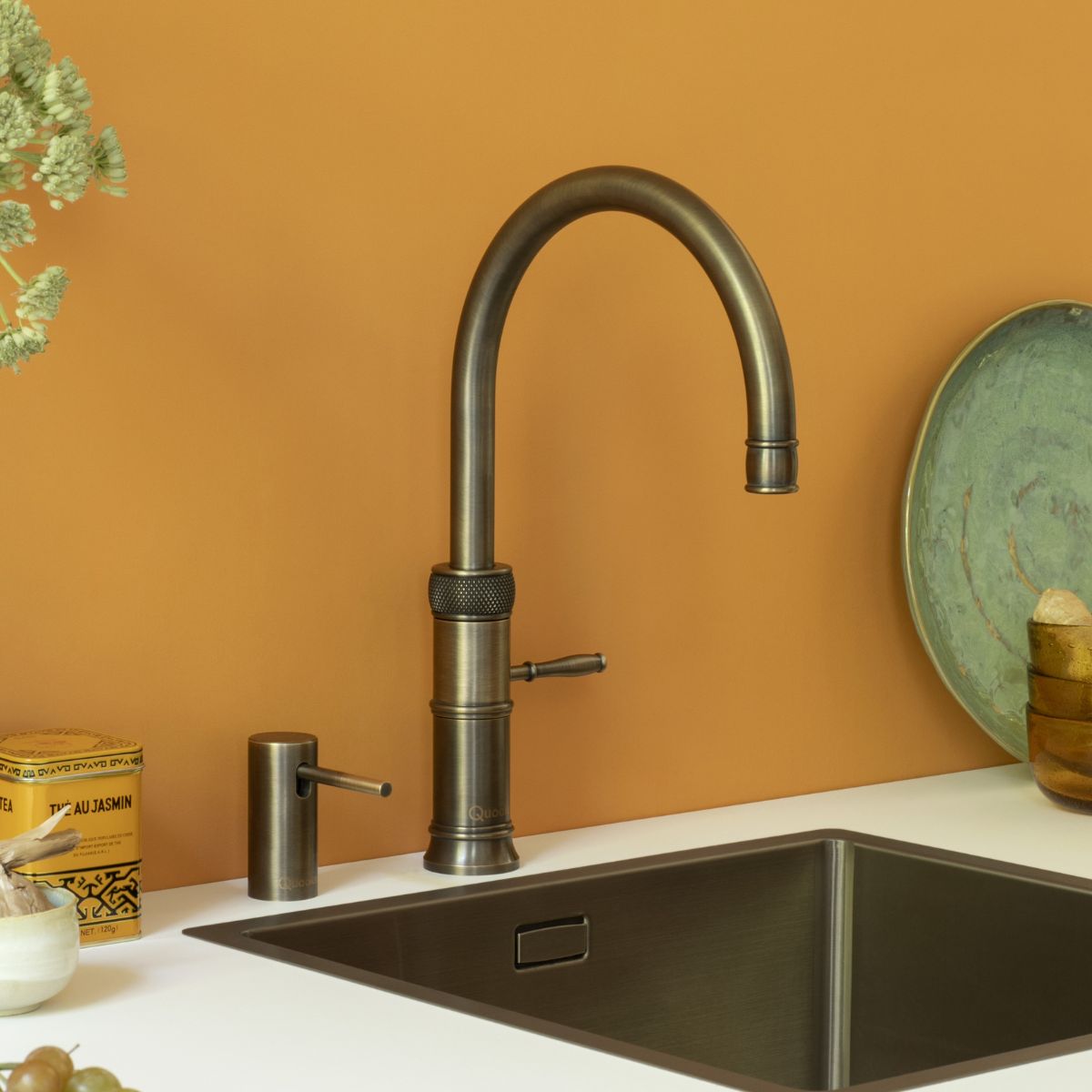 Quooker Classic Fusion Round Boiling Water Tap Patinated Brass