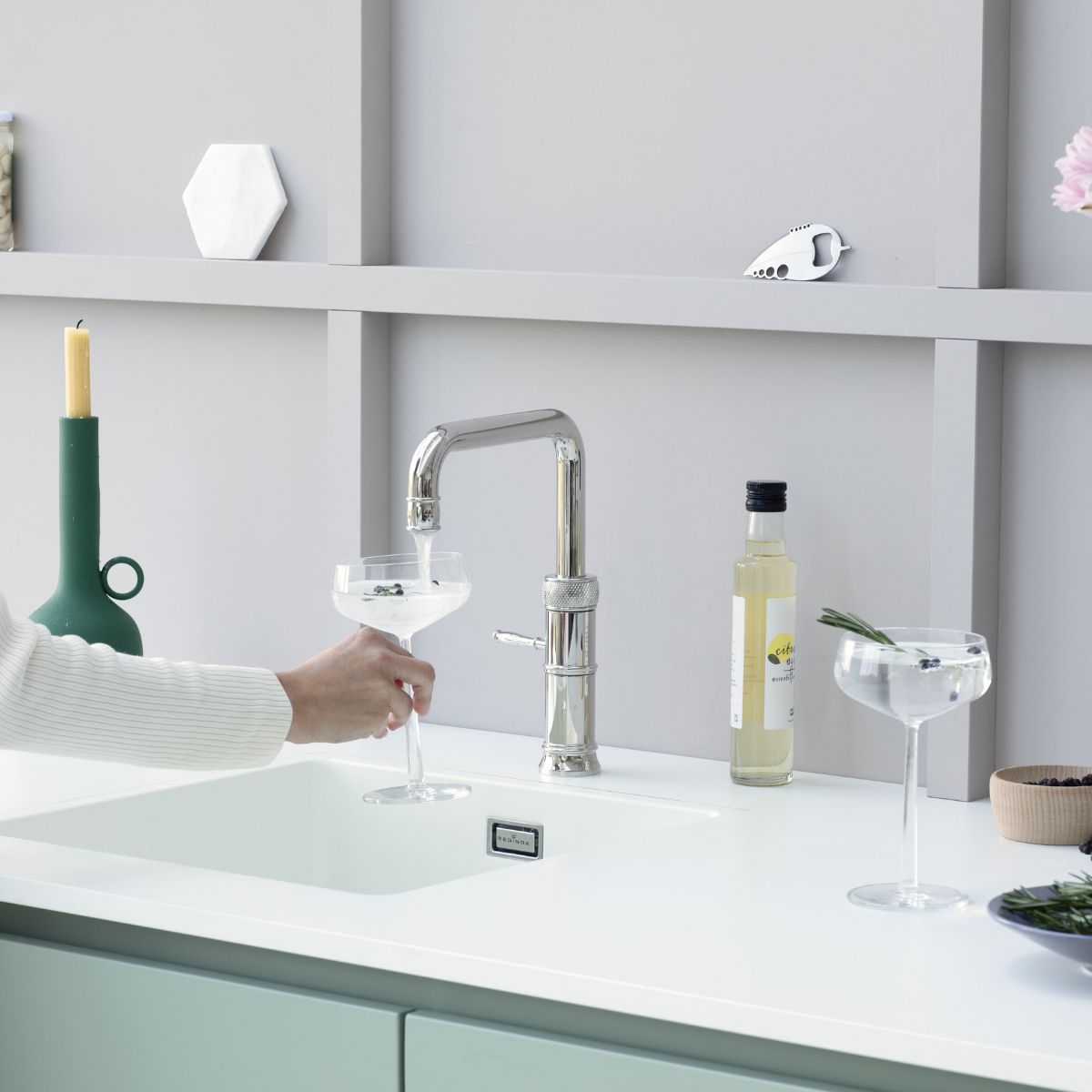 Quooker Classic Fusion Square Boiling Water Tap Chrome