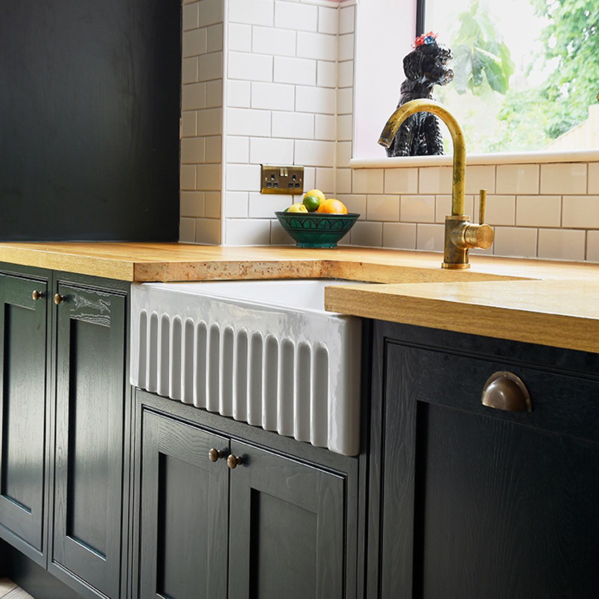 Shaws of Darwen The Bowland 800 Farmhouse Ceramic Sink BLF5312WH in stylish kitchen