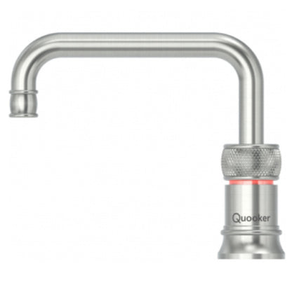 Quooker Classic Nordic Square Boiling Water Single Tap Stainless Steel