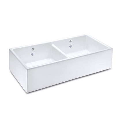 Shaws of Darwen Shaker Double 800 Ceramic Sink White